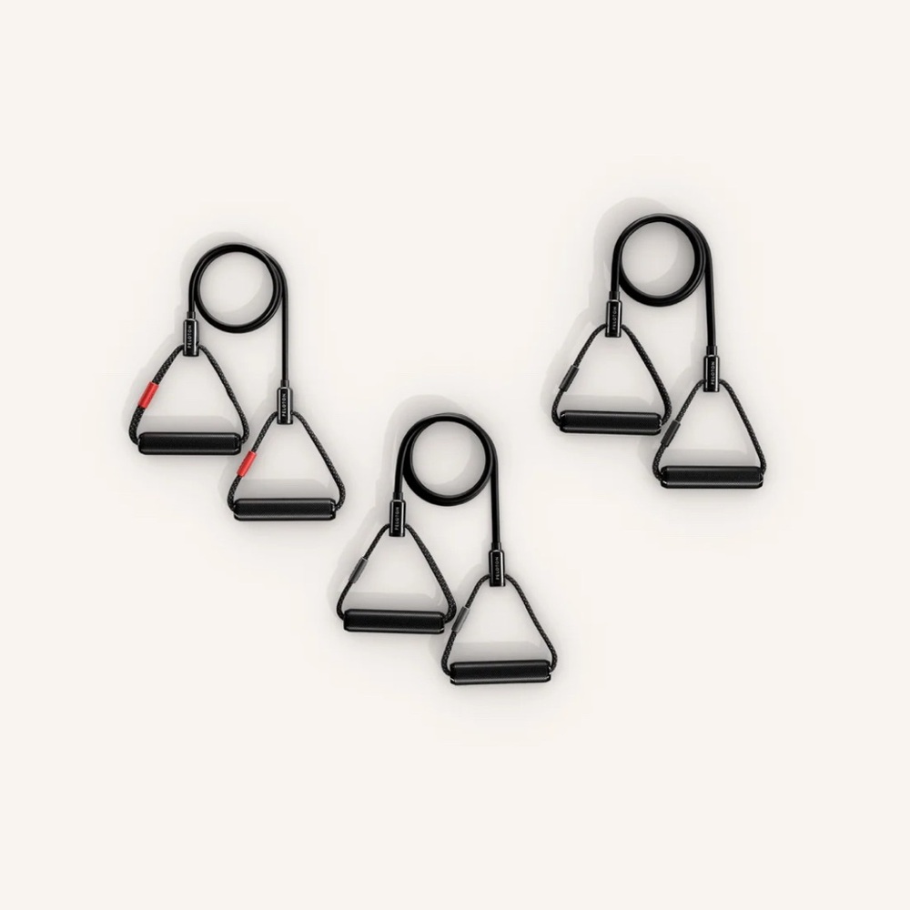 Peloton Black Resistance Bands with Red Accents